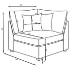 Cambria Modern Modular Fabric Sectional Sofa in Gray (Various Sizes)