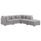 Cambria Modern Modular Fabric Sectional Sofa in Gray (Various Sizes)