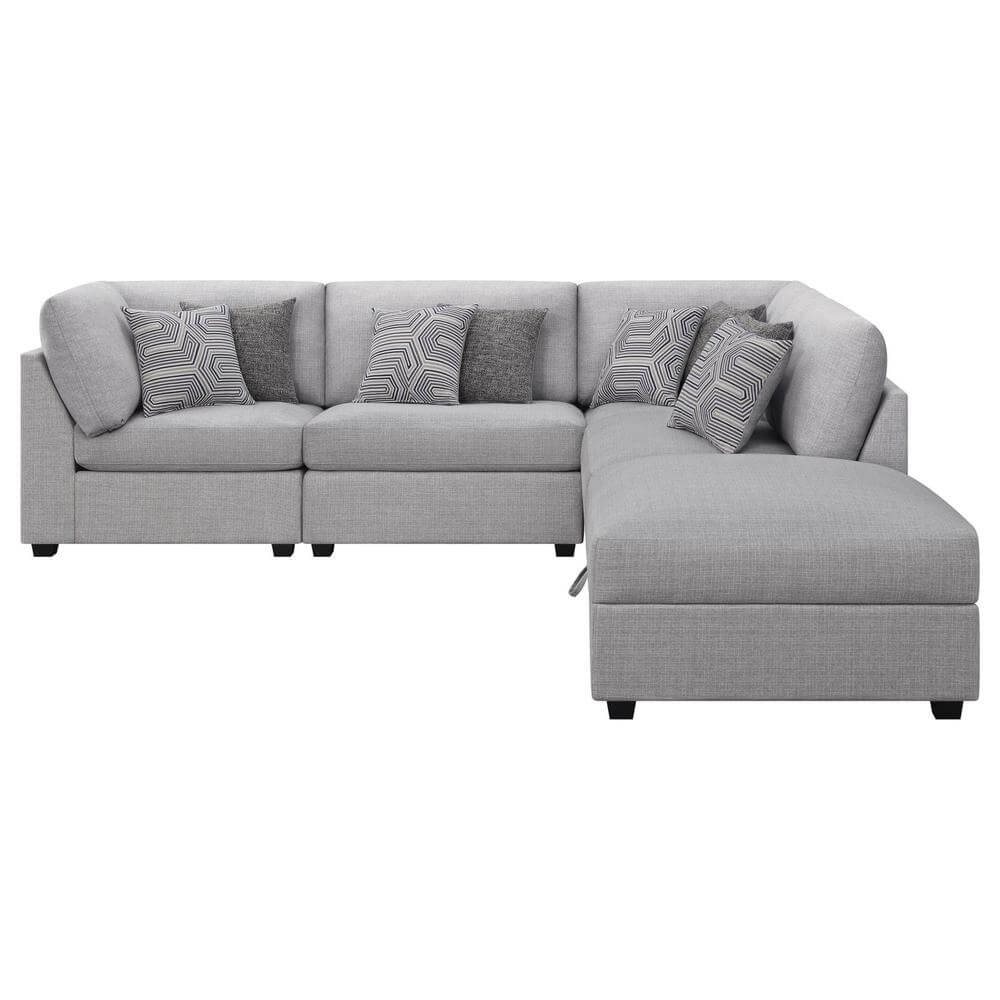 Cambria Modern Modular Fabric Sectional Sofa in Gray (Various Sizes)