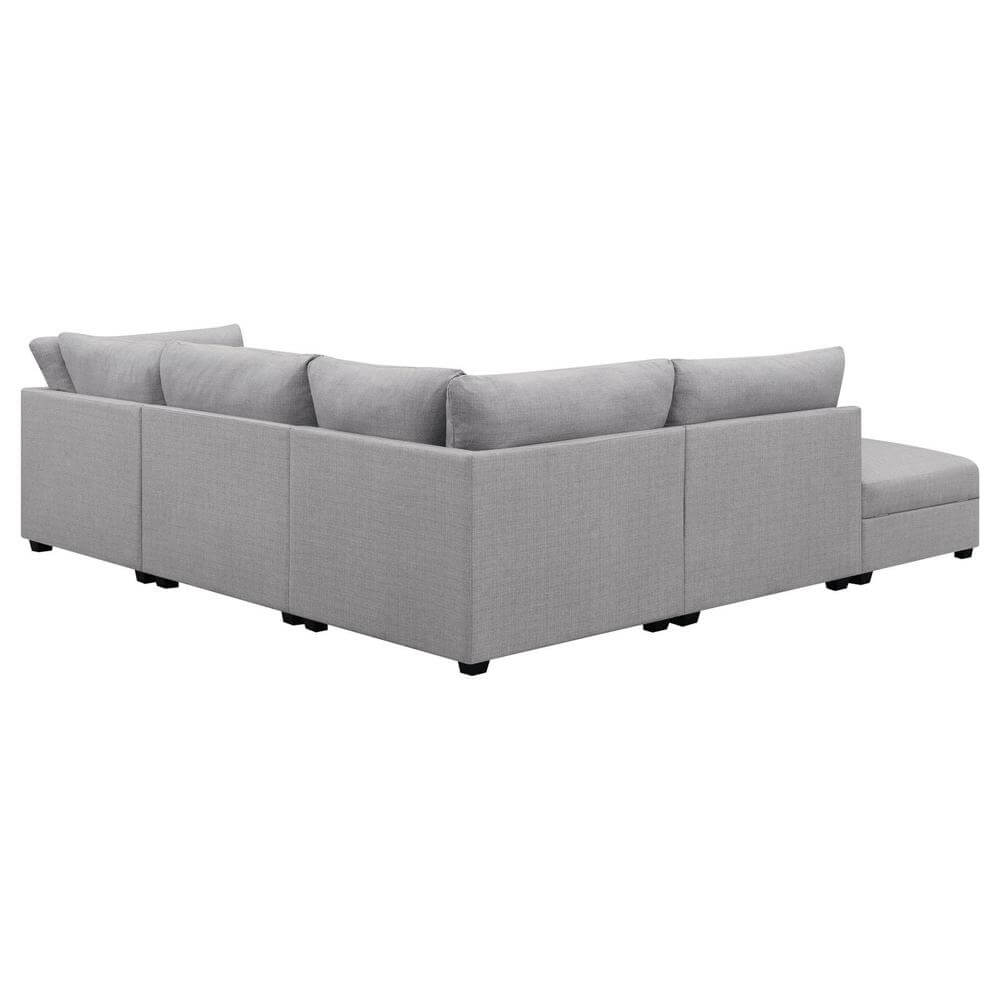 Cambria Modern Modular Fabric Sectional Sofa in Gray (Various Sizes)