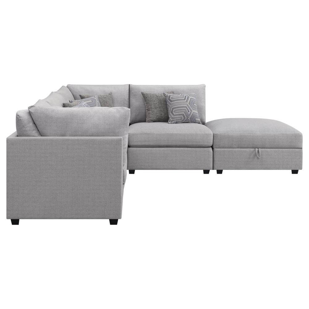Cambria Modern Modular Fabric Sectional Sofa in Gray (Various Sizes)