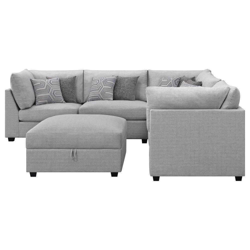Cambria Modern Modular Fabric Sectional Sofa in Gray (Various Sizes)
