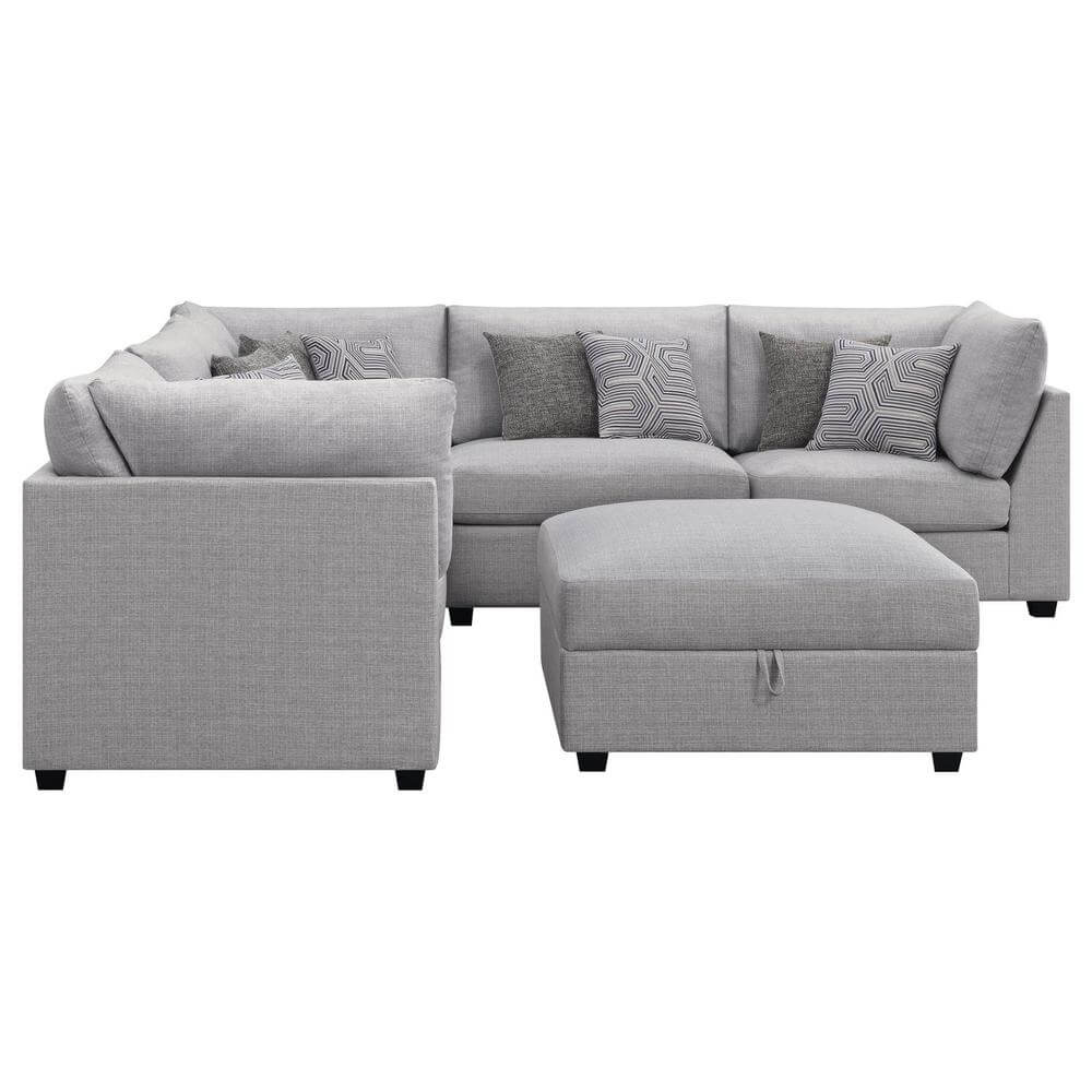 Cambria Modern Modular Fabric Sectional Sofa in Gray (Various Sizes)