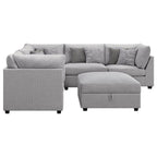 Cambria Modern Modular Fabric Sectional Sofa in Gray (Various Sizes)