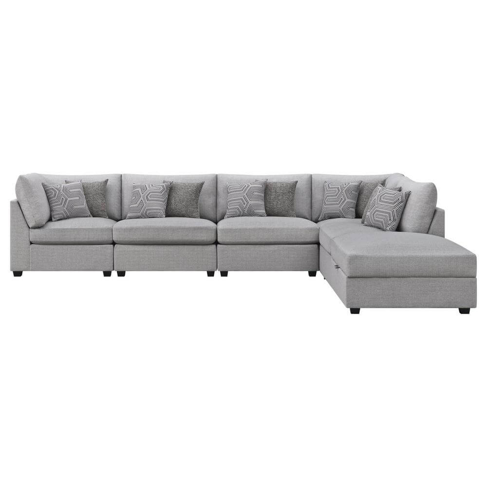 Cambria Modern Modular Fabric Sectional Sofa in Gray (Various Sizes)
