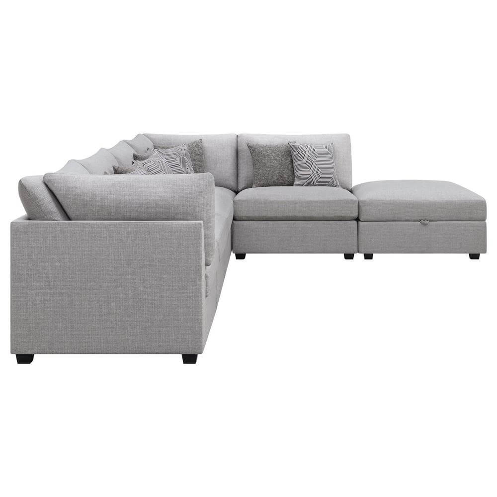 Cambria Modern Modular Fabric Sectional Sofa in Gray (Various Sizes)