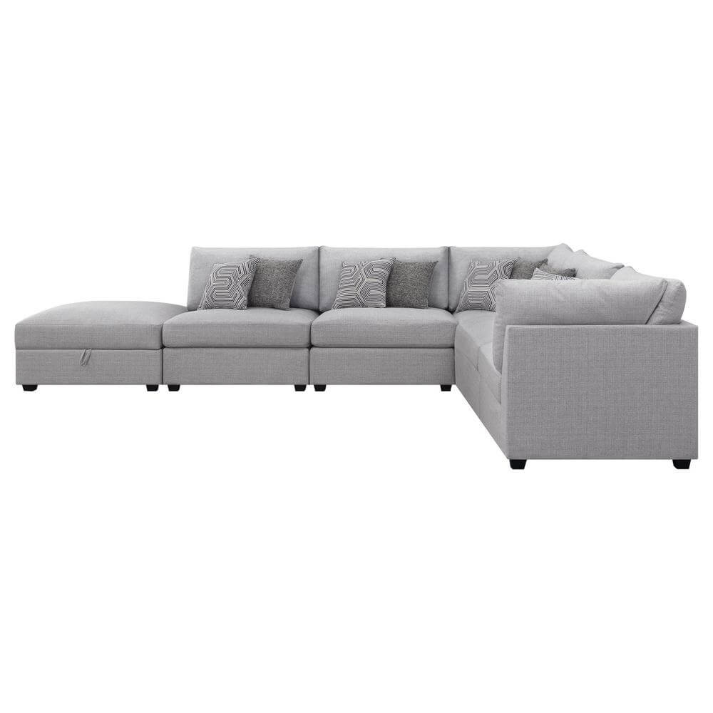 Cambria Modern Modular Fabric Sectional Sofa in Gray (Various Sizes)