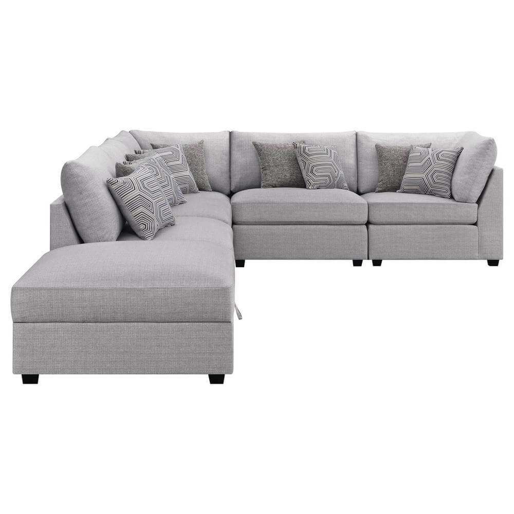 Cambria Modern Modular Fabric Sectional Sofa in Gray (Various Sizes)