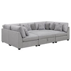 Cambria Modern Modular Fabric Sectional Sofa in Gray (Various Sizes)