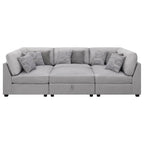 Cambria Modern Modular Fabric Sectional Sofa in Gray (Various Sizes)