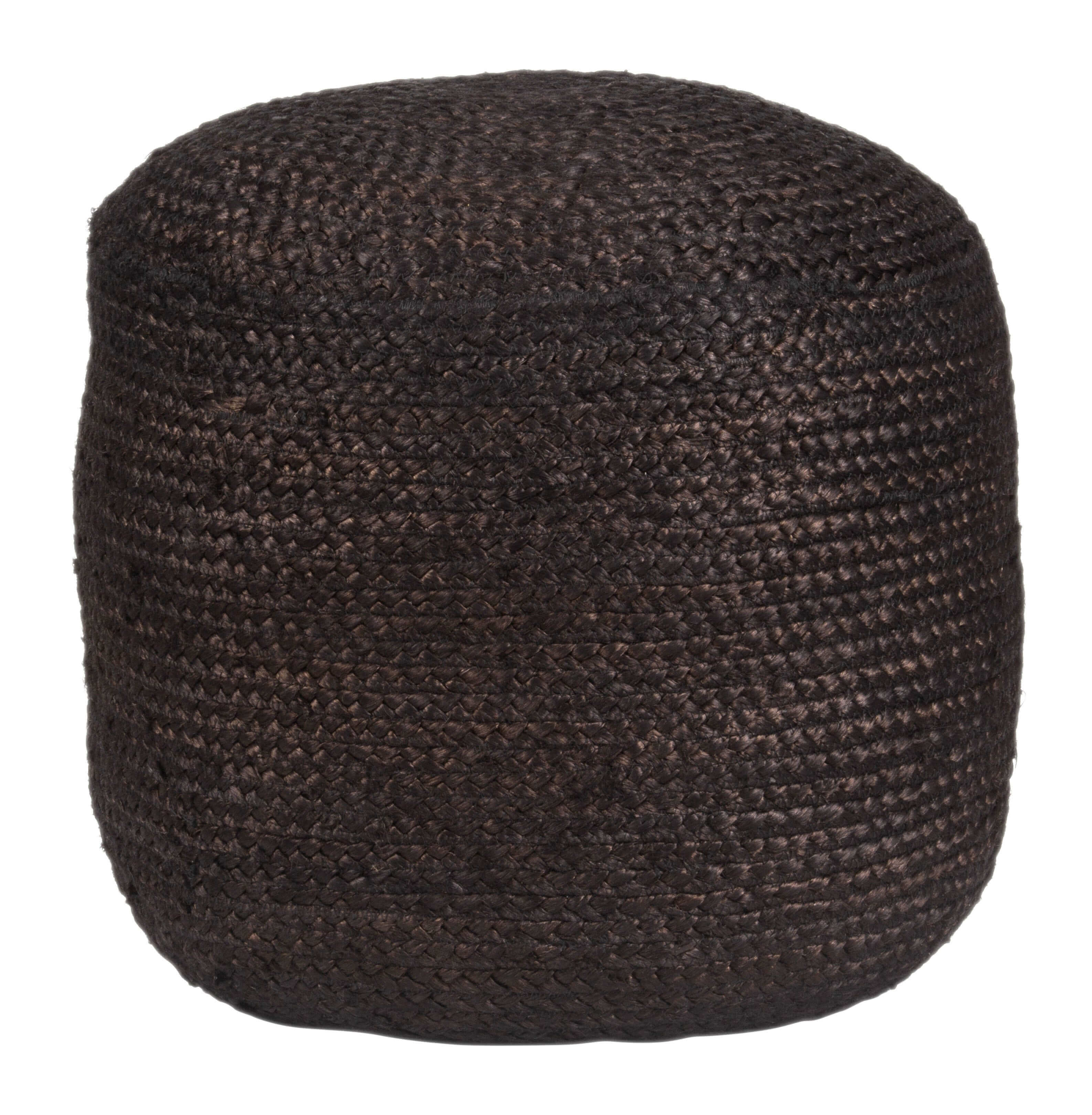 Lillian Boho Round Wicker Ottoman 18' (2 Colors)