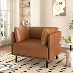 Faux Leather MCM Lounge Chair (3 Colors)