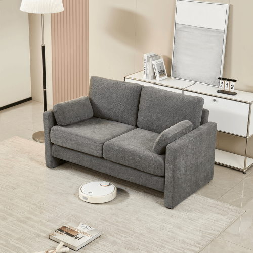 Small Contemporary Loveseat Sofa 58 (4 Colors)