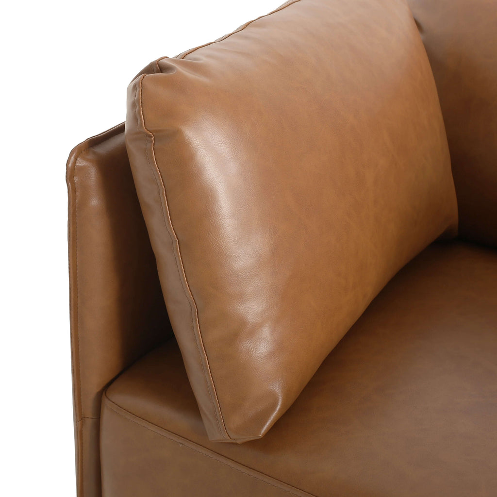 Faux Leather MCM Lounge Chair (3 Colors)