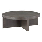 Folke Modern Solid Oak Round Coffee Table 38 (2 Colors)