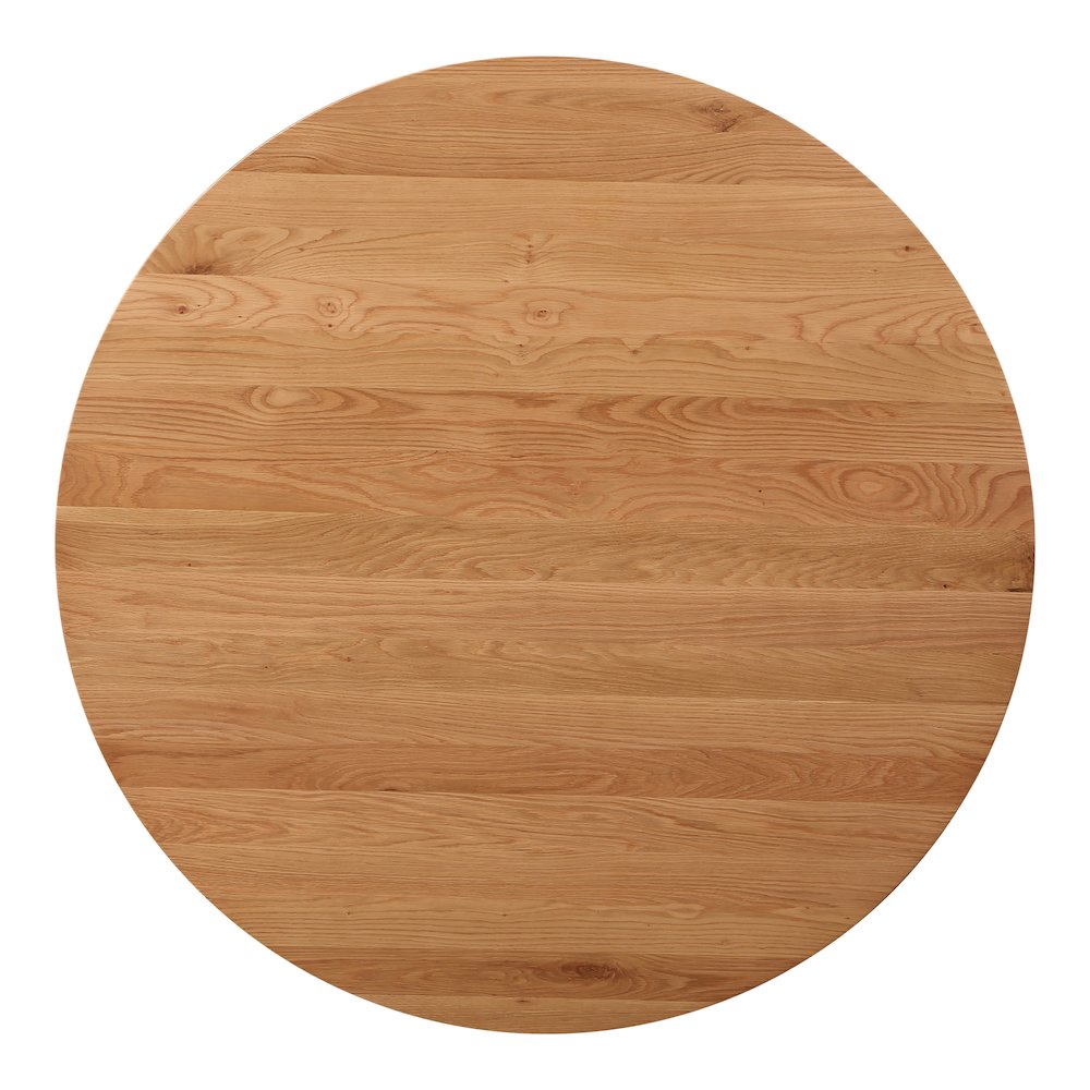 Folke Modern Solid Oak Round Coffee Table 38 (2 Colors)