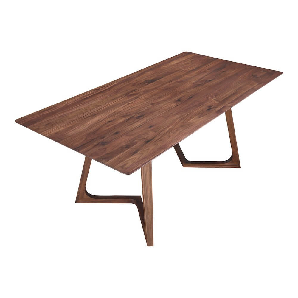 Godenza Solid Walnut Wood Rectangular Dining Table 71 (3 Colors)