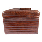 Castle Top-Grain Leather Channel Tufted Sofa 95 (2 Colors)