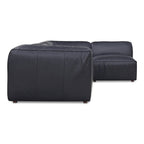 Form Black Genuine Leather Modular Sectional Sofa (2 Colors and Sizes)