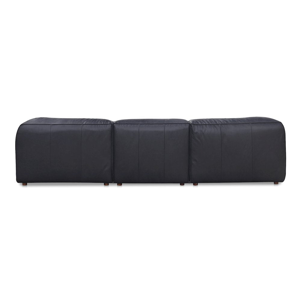 Form Black Genuine Leather Modular Sectional Sofa (2 Colors and Sizes)