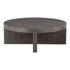 Folke Modern Solid Oak Round Coffee Table 38 (2 Colors)