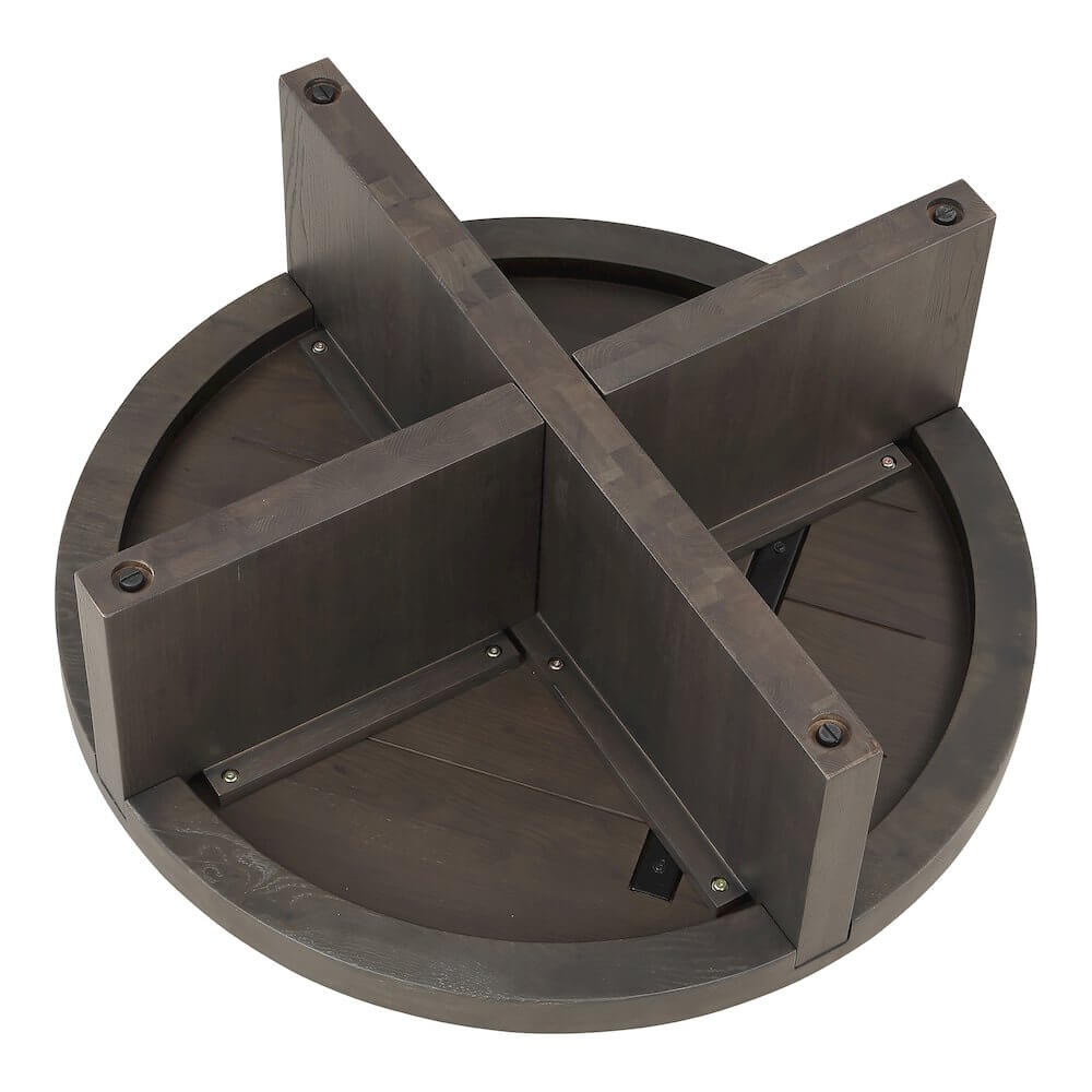 Folke Modern Solid Oak Round Coffee Table 38 (2 Colors)