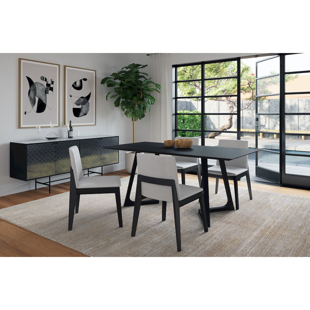 Godenza Solid Walnut Wood Rectangular Dining Table 71 (3 Colors)