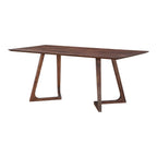 Godenza Solid Walnut Wood Rectangular Dining Table 71 (3 Colors)