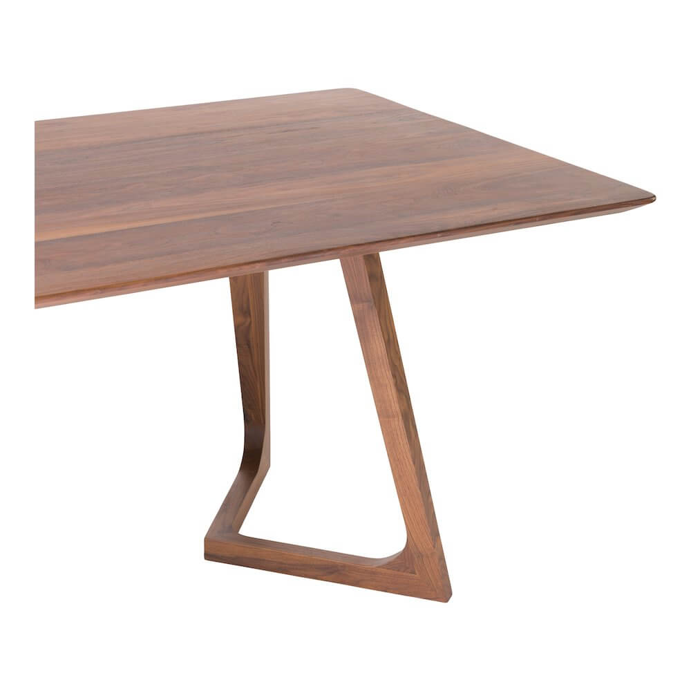 Godenza Solid Walnut Wood Rectangular Dining Table 71 (3 Colors)