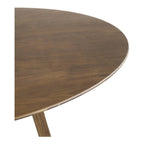 Aldo MCM Walnut Wood Round Dining Table 47