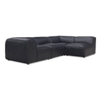Form Black Genuine Leather Modular Sectional Sofa (2 Colors and Sizes)