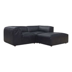 Form Black Genuine Leather Modular Sectional Sofa (2 Colors and Sizes)