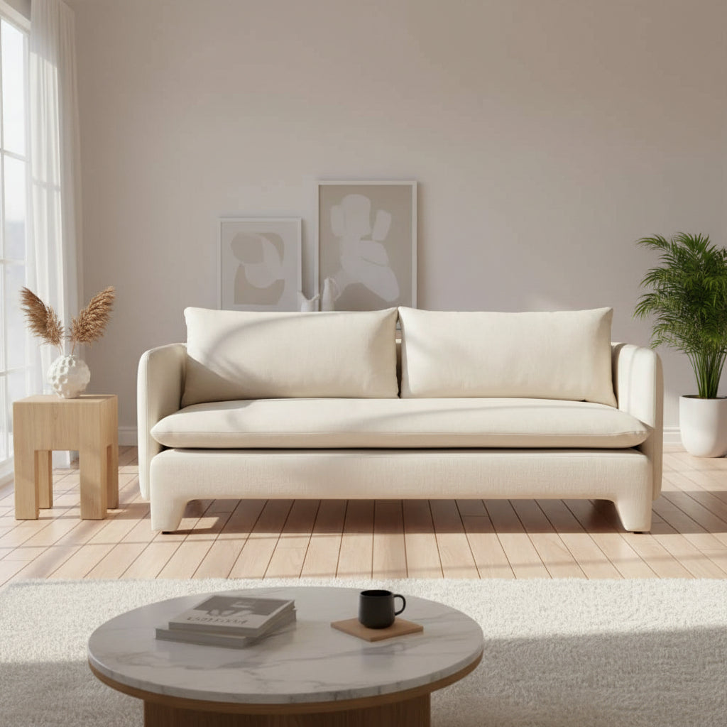 Estelle Modern Fabric Armless Sofa 79' (2 Colors)