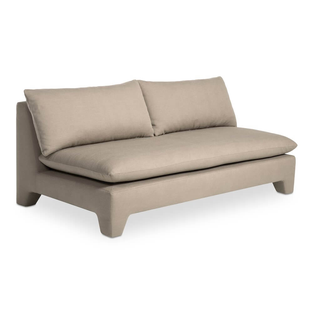 Estelle Modern Fabric Armless Sofa 79' (2 Colors)