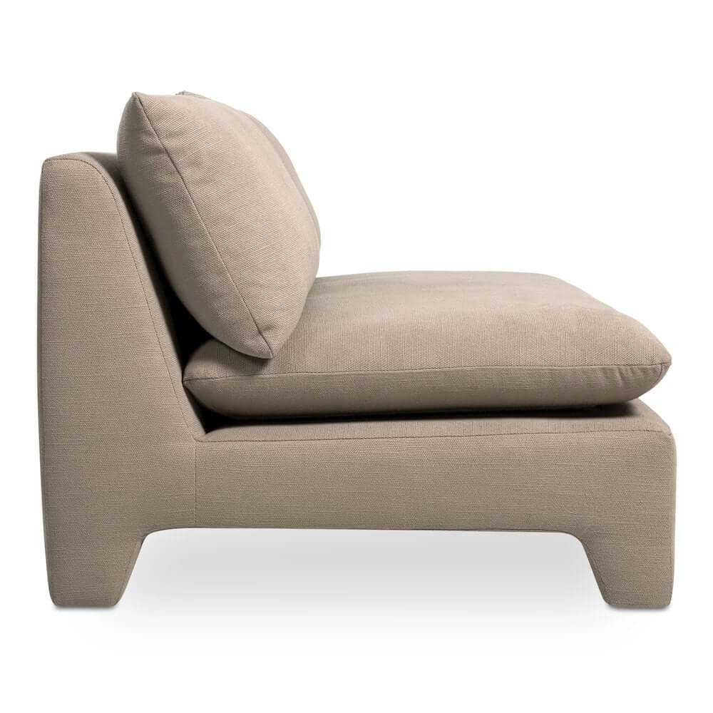 Estelle Modern Fabric Armless Sofa 79' (2 Colors)