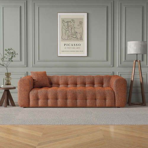 Eden Modern Boucle Bubble Sofa 90