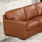 Dillon MCM Leather Chaise Corner Sectional 136