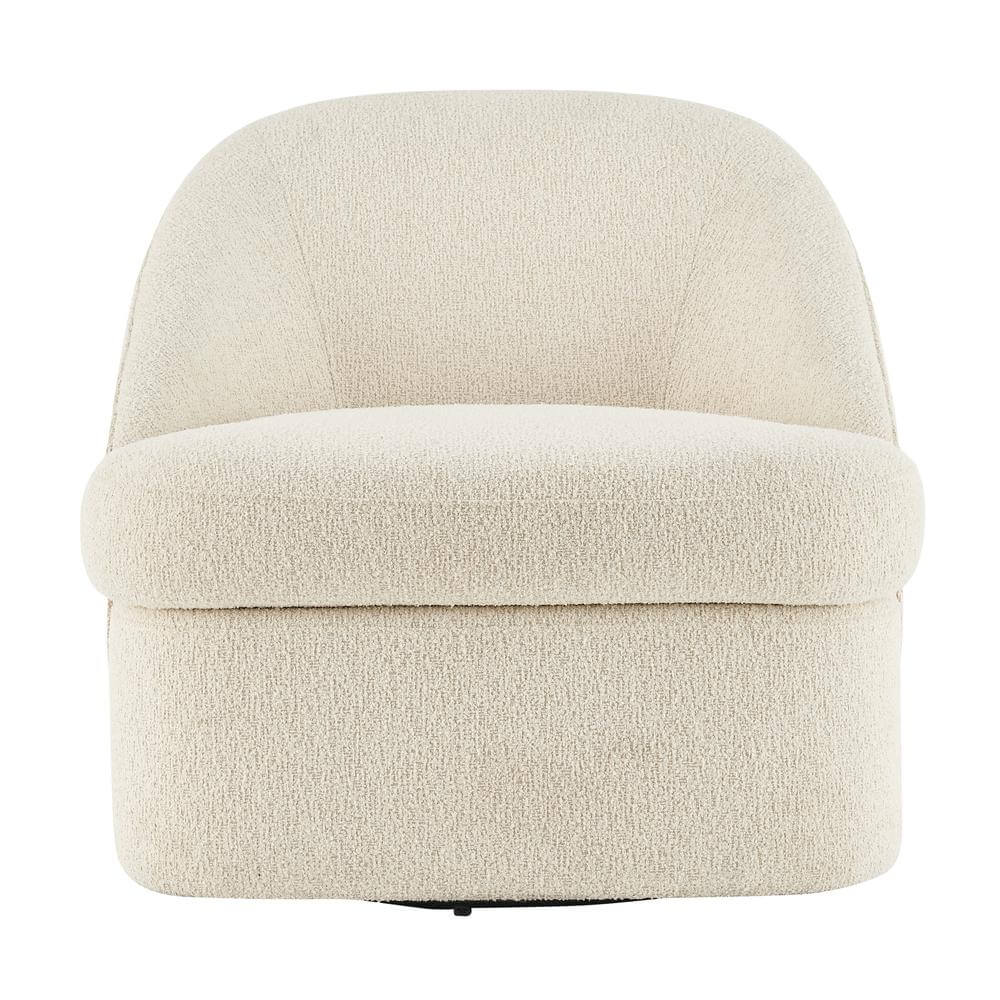 Hurley Beige Chenille Swivel Lounge Chair