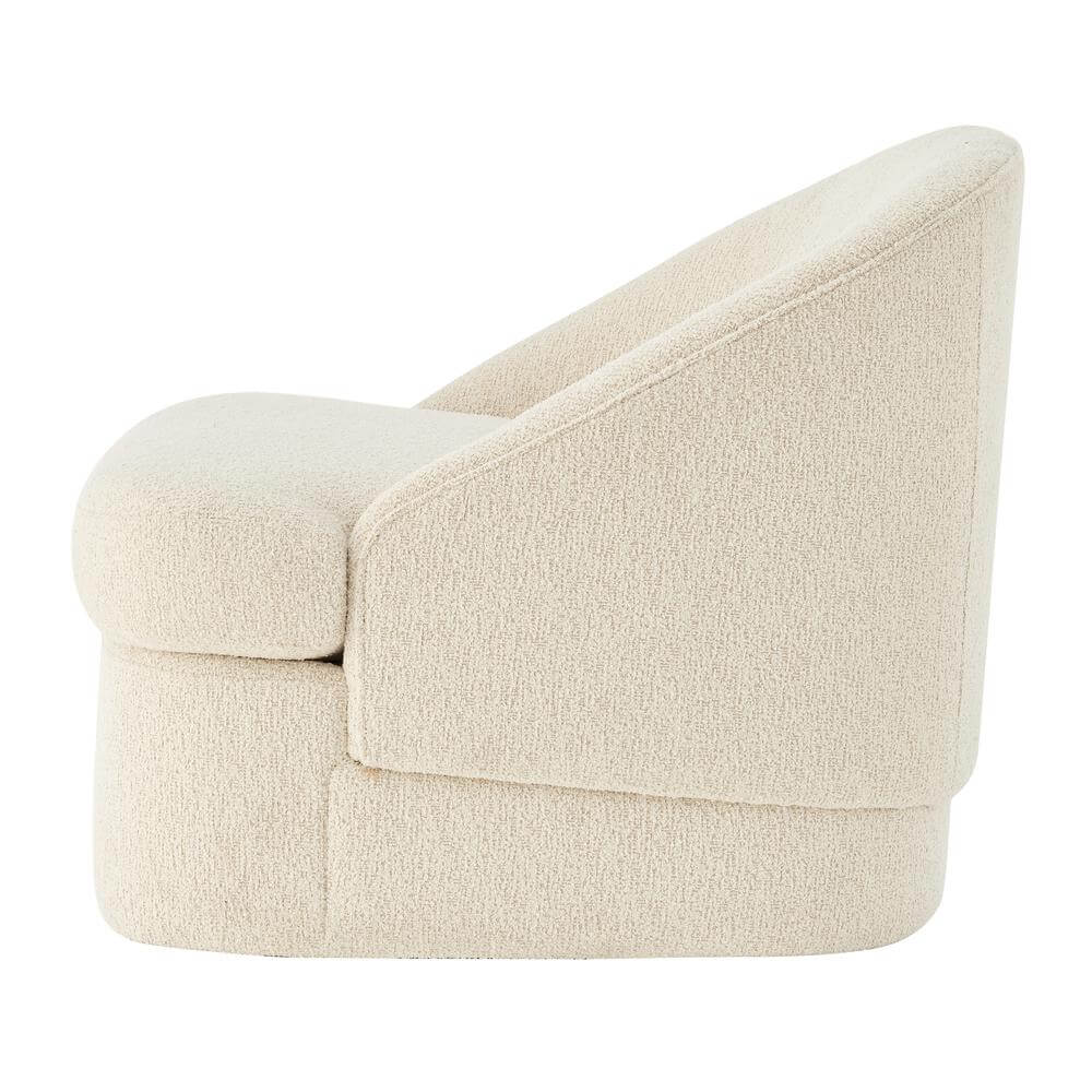 Hurley Beige Chenille Swivel Lounge Chair