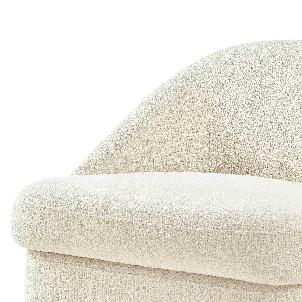 Hurley Beige Chenille Swivel Lounge Chair