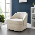Hurley Beige Chenille Swivel Lounge Chair