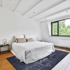 Black and Gray Washable Rectangular Area Rug (Various Sizes)