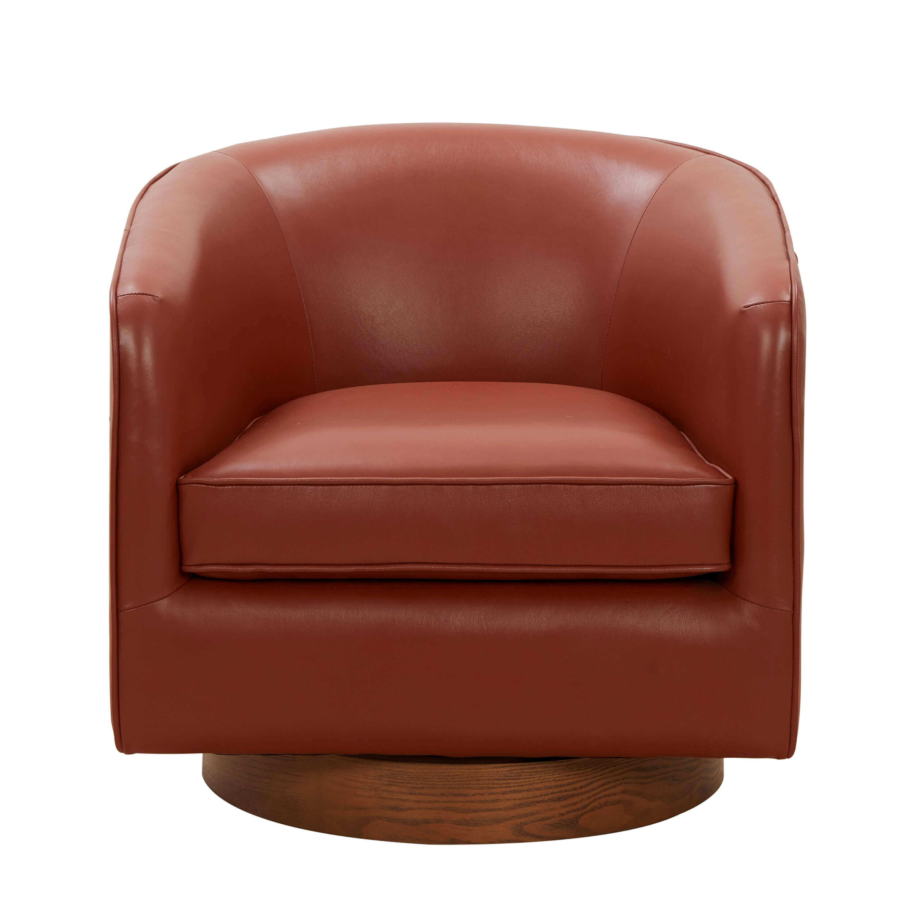 Tessa Top-Grain Leather Accent Swivel Chair