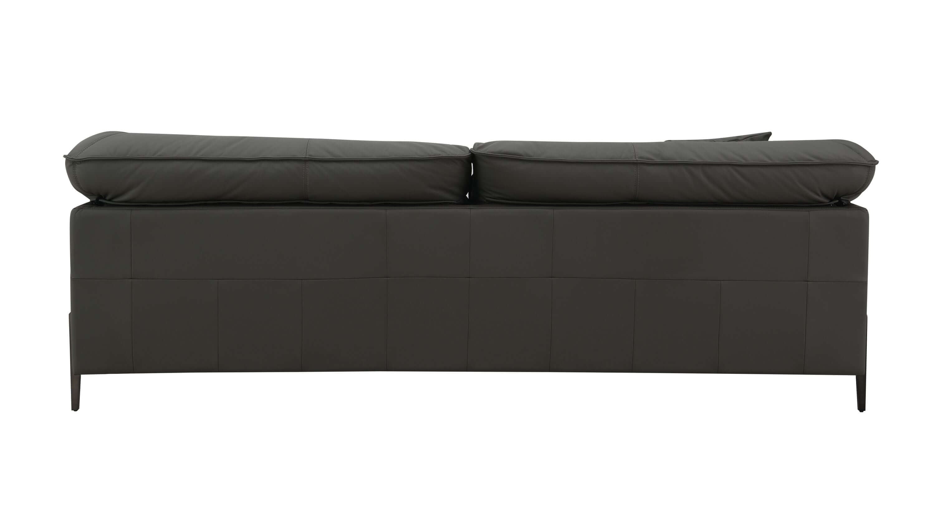Tadi Black Top Grain Leather Sofa Loveseat 69L