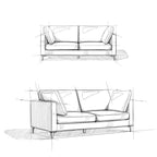 Ava MCM Gray Performance Fabric Sofa Loveseat 76L (2 Color Options)