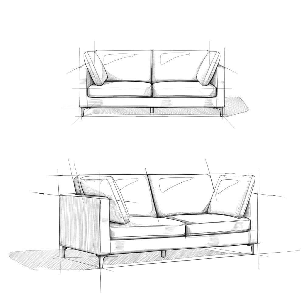 Ava MCM Gray Performance Fabric Sofa Loveseat 76L (2 Color Options)