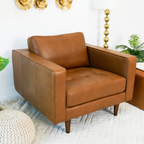 Catherine MCM Leather Lounge Chair