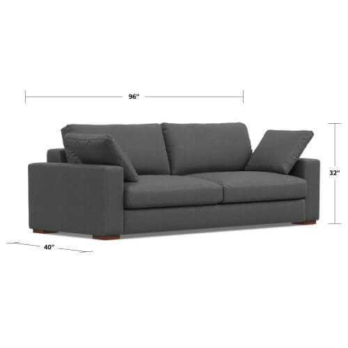Charlie Modern Deep Seat Sofa 96 (2 Colors)