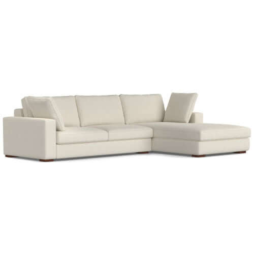 Charlie Modern Deep Seat Sectional Chaise Sofa 122 (2 Colors)