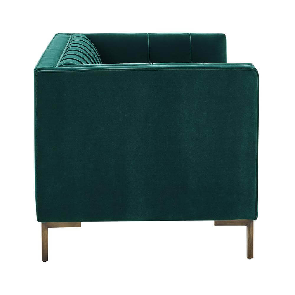 Isaac Stitch Tufted Velvet Loveseat 60 (2 Colors)